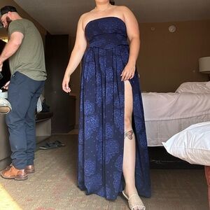 Elegant Navy Blue Women's dress AZAZIE